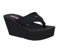 Tongs compensées Rocket Dog pour femme en webbing noir 39
