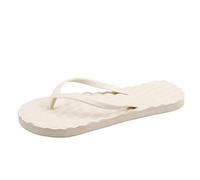 Tongs confortables et légères avec semelle antidérapante pour adulte Unisexe été Plage Toe Post Slip On, beige, 39.5 EU
