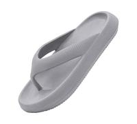 Tongs confortables pour femme - Pour l'été - Antidérapantes - Doux et antidérapants - Pour l'été - Chaussures de marche - Chaussures de jardin légères, gris, 38 EU
