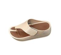 Tongs correctrices pour femme - Sandales d'été à talon compensé - Rembourré - Antidérapantes - Pour l'extérieur, kaki, 37 1/3 EU