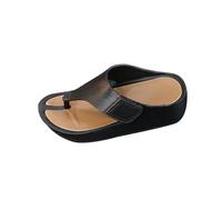 Tongs correctrices pour femme - Sandales d'été à talon compensé - Rembourré - Antidérapantes - Pour l'extérieur, Noir , 38 2/3 EU