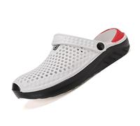 Tongs Creuses décontractées pour Couple Chaussures de Plage Unisexes adaptées aux Hommes Sandales légères antidérapantes d’intérieur et d’extérieur modèles Respirants pour Temps Humide ou (White, 43)