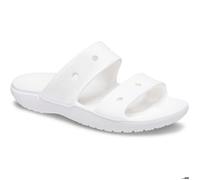Crocs Sandales Classic, sandales unisexes adulte à deux lanières, blanc, taille 36-37 EU
