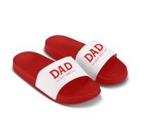 Tongs de bain personnalisées pour papa depuis l'année souhaitée - Cadeau pour papa pour la fête des pères ou un anniversaire - Lattes émotionnelles pour papa, rouge, 46 EU