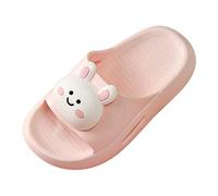 Tongs de bain pour enfant 28 - Pour fille - Respirantes - Légères et douces - Semelle antidérapante - Couleur unie - Imprimé animal - Pour l'intérieur et l'extérieur, Rose, 28 EU