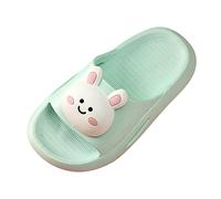 Tongs de bain pour enfant 28 - Pour fille - Respirantes - Légères et douces - Semelle antidérapante - Couleur unie - Imprimé animal - Pour l'intérieur et l'extérieur, bleu clair, 28 EU