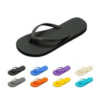 Tongs de bain pour femme - Tongs plates - Antidérapantes - Respirantes - Confortables - Style bohème - Chaussures de plage plates - Chaussures d'intérieur, Noir , 43 EU