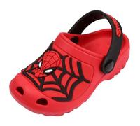 Tongs de jardin SpiderMan Rouge pour enfants - Marvel - Motif en toile d'araignée noire 20/21