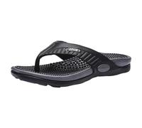 Tongs de Massage for hommes, pantoufles EVA, chaussures plage respirantes, sandales, grande taille Pour Un Usage Quotidien(Black,40)