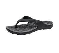 Tongs de massage pour homme - Confortables - Antidérapantes - Tongs de plage légères - Sandales athlétiques respirantes - Tongs d'été décontractées à fond plat, Noir , 42 1/3 EU