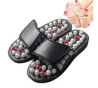 Tongs de massage, sandales de réflexologie, pantoufles antidérapantes de massage des pieds - Appareil de massage des pieds portable, chaussures réglables pour hommes et femmes, favorise la relaxation