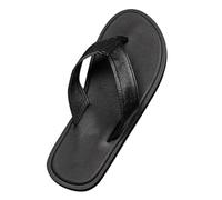 Tongs de surf pour homme - Fond plat - Tongs d'été antidérapantes - Séchage rapide - Confortables - Polyvalentes - Unisexe, Noir , 39 2/3 EU