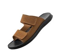 Tongs décontractés homme à double fixation ajustable, sandales ajustables respirantes intérieur extérieur, chaussures été rembourrées confort, tongs antidérapantes résistantes