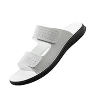 Tongs décontractés homme à double fixation ajustable, sandales ajustables respirantes intérieur extérieur, chaussures été rembourrées confort, tongs antidérapantes résistantes