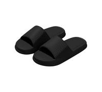 Tongs d'été antidérapantes pour femme, homme, piscine, plage, plage - Sandales unisexes confortables à séchage rapide, Noir , 41/42 EU