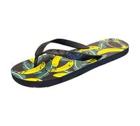 Tongs d'été avec motif imprimé, sandales de plage pour un usage quotidien, Noir , 42 1/3 EU