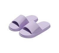 Tongs d'été douces pour femme, homme, piscine, maison - Sandales confortables - Chaussures unisexes - Plate-forme - Sandales antidérapantes - Semelle épaisse - Pantoufles en mousse, violet, 37/38 EU