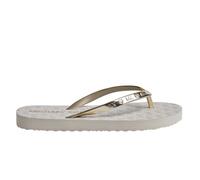 Tongs d'été pour femmes avec logo 49S4MKFA1B-Beige-or 40