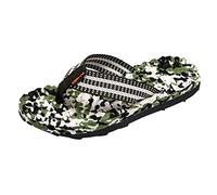 Tongs d'été tendance pour homme à fond plat, légères et confortables, motif camouflage, pantoufles de plage pour intérieur et extérieur, vacances, vacances d'été, Vert, 39 1/3 EU