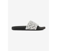 Tongs EA7 Sports nautiques All Over Monogram noir blanc. - 44