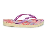 Havaianas - Kids Flores, Tongs, Confortables, Durables et Amusantes, Semelle avec Motif Floral, Lanières Métallisées et Semelle Antidérapante, Filles