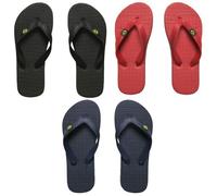 Tongs Enfant - Marque - Lot de 3 Noir/Rouge/Bleu - Mousse EVA - Garçon 32/33