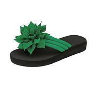 Tongs été avec Fleur 3D Sandales de Plage Plates à Entre-Doigt Claquettes décontractées pour Vacances Piscine Promenade et Quotidien Estival