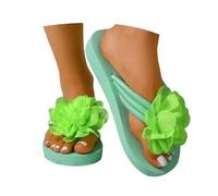 Tongs été avec Fleur Sandales de Plage Plates à Entre-Doigt Claquettes décontractées pour Vacances Piscine Promenade et Quotidien Estival