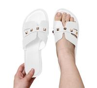Tongs Femme Été avec Boucle Réglable Confortables pour Maison Piscine Plage Sandales Mode Femme Pantoufles Plateau Confortables Antidérapant L'été Évider Chaussures De Plage Wedges Slipper Pantoufles
