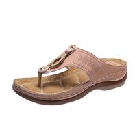 Tongs Femme - Exquis Confortable Haut Qualité Rose - PU Artificiel - Spéciale Mode Hippie XS
