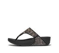 Fitflop Sandales femme Lulu – paillettes multicolores, bride entre les orteils – Noir 41 EU
