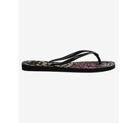 Havaianas Slim Animals Femme FlipFlop Black/Pink Lemonade 35 EU