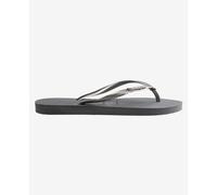 Tongs femme Havaianas Slim Logo Metallic Gris 35/36