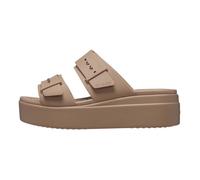 Crocs Sandales Femme Brooklyn Buckle compensées basses Latte 42