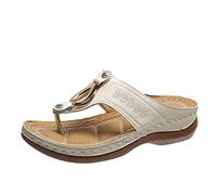 Tongs Femme Mode Orthopedique Cuir Tissu Confortable Soutien Voûte Plantaire Tongue Legere Yoga Mat Été Plage Piscine Flip Flop Douche Antidérapante Sabot Pas Cher Printemps Été Tong Sandales