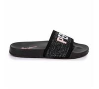 Tongs Femme Pepe Jeans Slider Knit Noire - Tissu tricoté et semelle EVA élastique 40