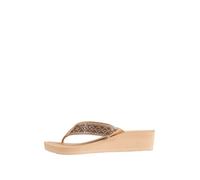 Isotoner Tongs femme à talon de 4 cm, ultra confortables, 37 EU, beige
