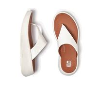 Tongs femmes FitFlop F-MODE LEATHER TOE-POST SANDALS Blanc 38