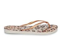 Tongs Beiges Et Dorées Pour Femmes Havaianas Slim Animals 4103352-beigebeige 42;41