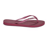 Tongs femmes Havaianas SLIM LOGO METALLIC Rouge 37 / 38