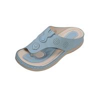Tongs Femmes Sandales en Cuir de Mode été Avec Support de Orthopédique Tongs de Plage et Claquettes de Piscine Sandales Orthopédiques Hallux Valgus Ventes Flash de Printemps Chaussons Pas Cher