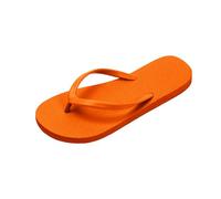 Tongs fines pour femme - Sandales plates pour femme - Convient pour l'été, la salle de bain, la plage, la piscine, la lumière - Tongs basiques en caoutchouc souple - Sandales plates pour femme, Orange