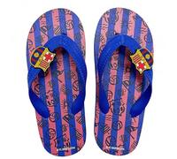Tongs Flip Flop FC Barcelone pour enfant 100% EVA, légères et confortables, semelle texturée antidérapante, couleur bleue avec bouclier pour plage et piscine