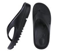 Tongs for femmes, pantoufles à semelle épaisse, pantoufles de salle de bain, pantoufles de maison antidérapantes for hommes, pantoufles de plage unisexes d'extérieur Tong Femme(Black,43(10.2 inch))