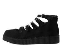 Tongs Gothic de T.U.K - Pointed Creeper - Sandales 5 Boucles - EU38 à EU42 - pour Femme - noir EU 39