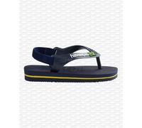 Havaianas Baby Brasil Logo II Mixte enfant FlipFlop Navy Blue/Citrus Yellow 19 EU