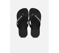 Havaianas Unisex Brasil Logo (Mini Me), Black/Black, 9