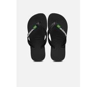 Havaianas Unisex Brasil Logo (Mini Me), Black/Black, 10/11