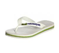 Tongs - Havaianas - Brasil Logo - Enfant - Blanc - Tranche colorée 27/28