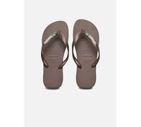 Havaianas HAV.Brasil Logo Sandales unisexe pour adulte, Café/blanc, 43/44 EU